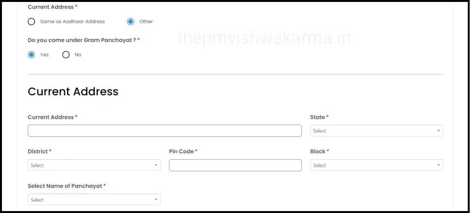 PM Vishwakarma Registration