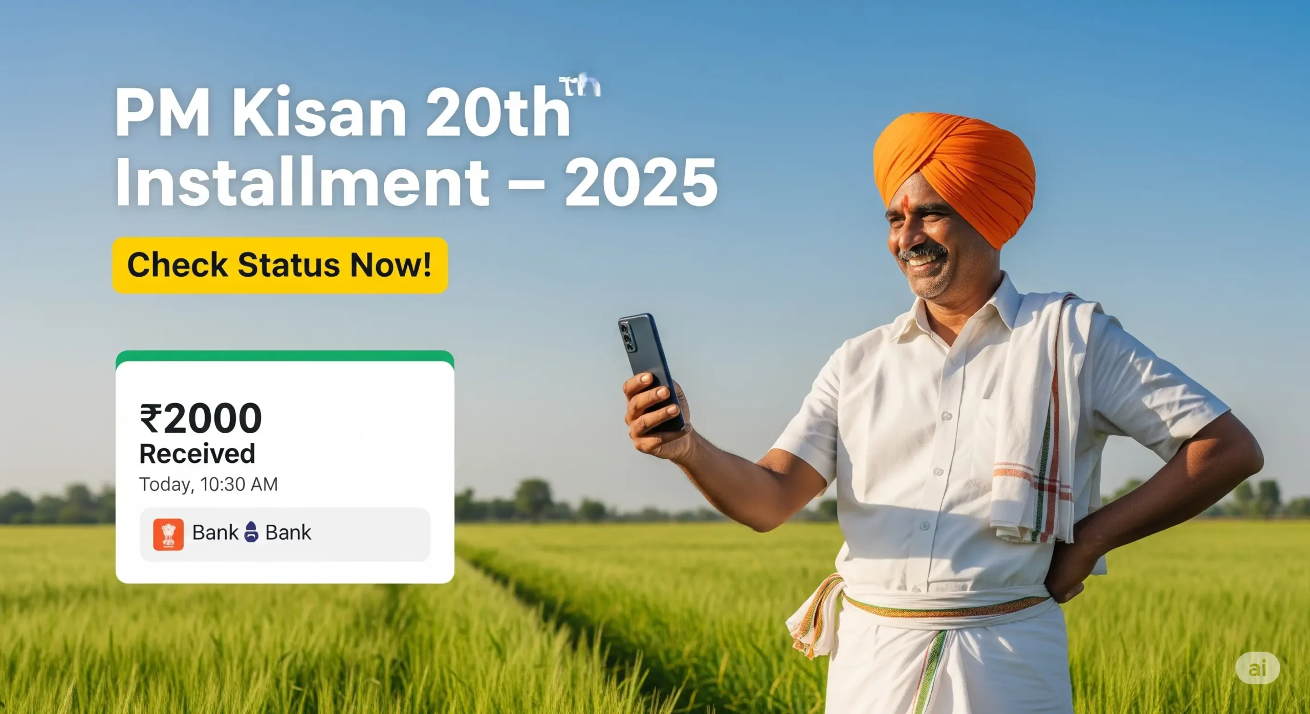 PM Kisan 20th Installment